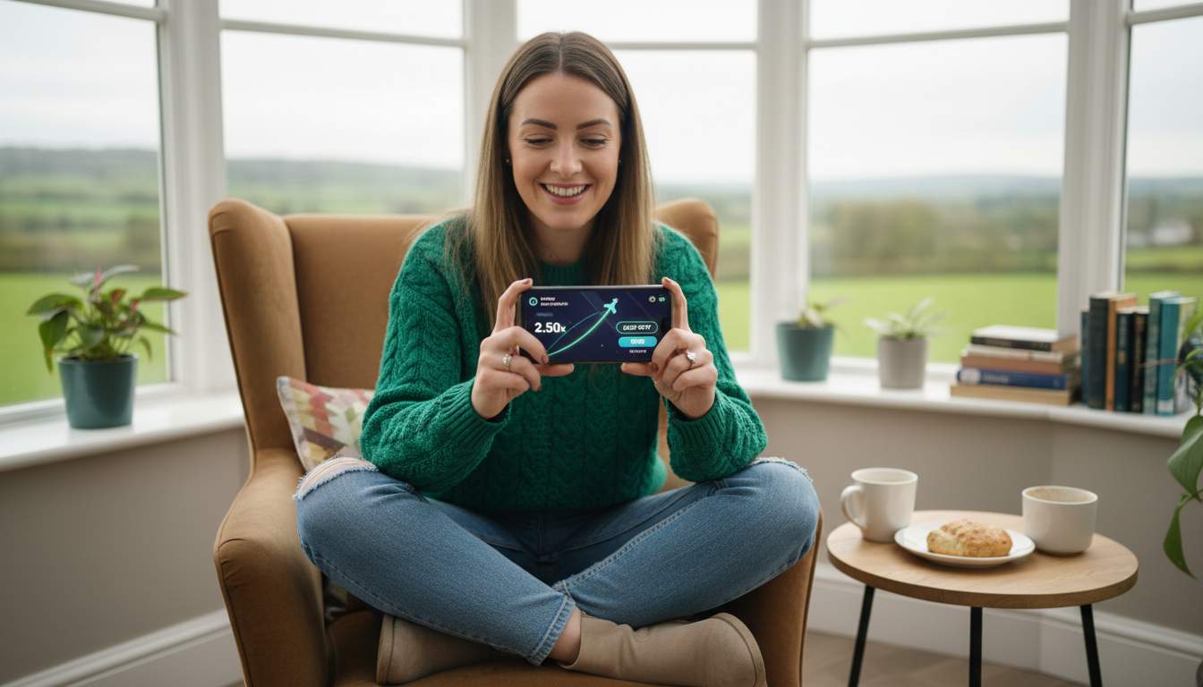 Mobile app showing Aviator game interface